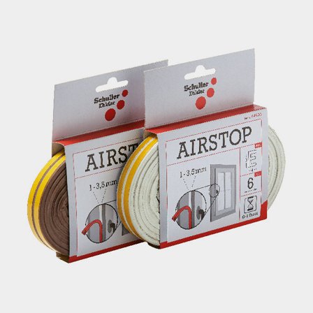 Självhäftande tätningslist E-profil brun 6 m