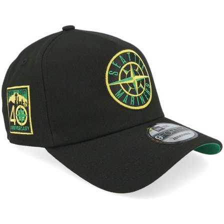 New Era - MLB Svart adjustable Keps - Hatstore Exclusive x Seattle Mariners Midnight Legends 9FORTY Black A-frame Adjustable @ Hatstore