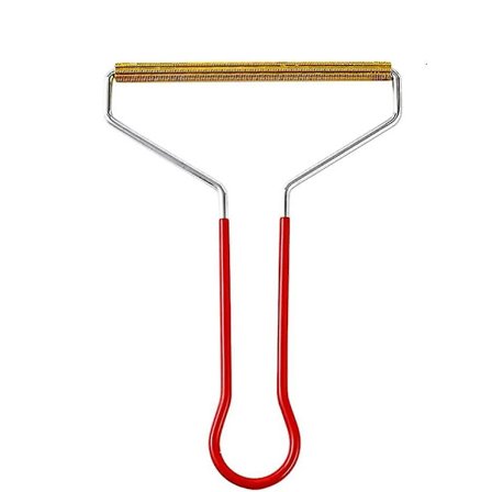 Bärbar luddborttagare, återanvändbara luddrullar, effektivt mattskraparverktyg, dubbelsidig klädrakapparat för kläder (3st, röd)