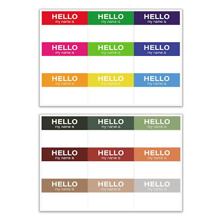 10 Stycken Hej Namnlappar Klistermärken Hej Mitt Namn Är Etikett 5*7,5cm Nyfödd Bebis Namn Klistermärke För Hem Skola Kontorsmaterial, Möte, Post, 