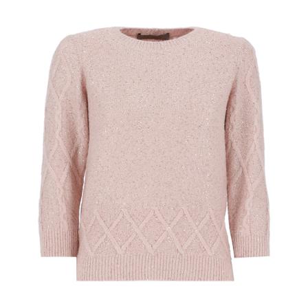 D.Exterior Round-neck Strik Pink, Dame Striktrøjer