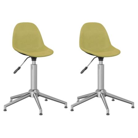 Vidaxl Snurrbara Matstolar 2 St Grön Tyg Grön