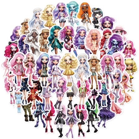 50 st regnbågsdockor High Divas Gitarrdekaler Hydro Flask Telefon Graffiti klistermärken