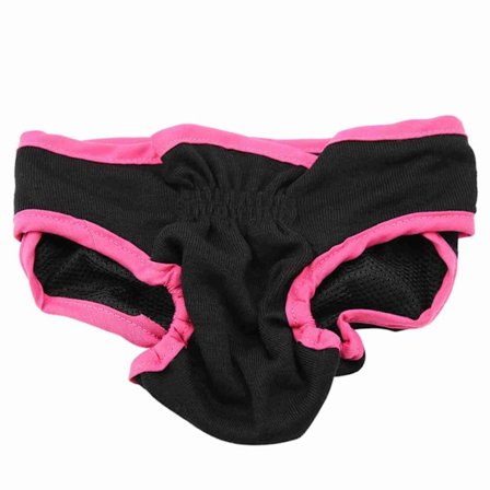 Hund Polyester Bukser Valpe Undertøy Hunn Fysiologiske Bukser Kjæledyr Sanitær Bleie (Svart XL)