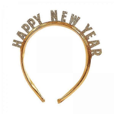 6xNyttårs pannebånd Hårbøyle Hodeplagg Glitter Bokstav Hårbånd for Karneval