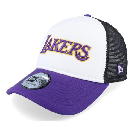 New Era - NBA Weiss trucker Cap - Los Angeles Lakers Team Colour Block White/Black/Purple Trucker @ Hatstore