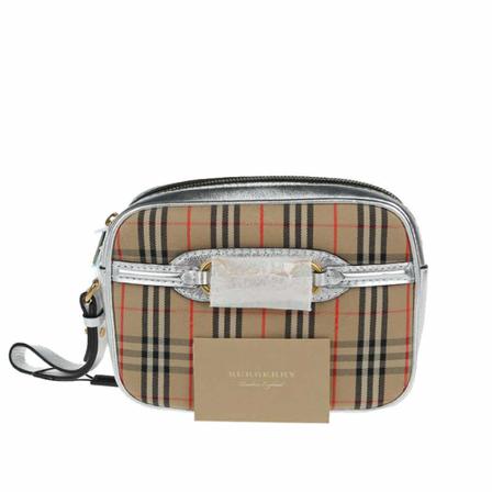 Burberry Vintage, Pre-owned House Check Trimmed Shoulder Bag Bruin, Dames, Maat:ONE Size