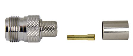 Televes 383802 Verkkovirtakaapeli N-tyyppi, 50 ohmia N-04, naaras, Antennimateriaalit