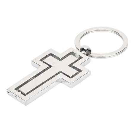 Krucifix nyckelring, roterande krucifix, rostfärgade nycklar, kreativ gåva