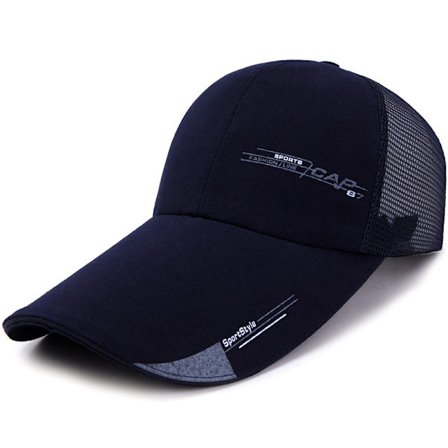 Blå Mesh-Justerbar Baseball Cap Golf Hat Motorcykel Trucker Cap Strapback Cap til Mænd Kvinder Fiskeri Hat