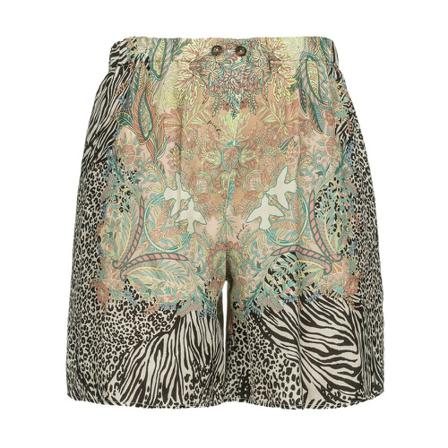 Pinko Saronno Shorts Twill st. Floral Halstørklæde Grøn, Dame