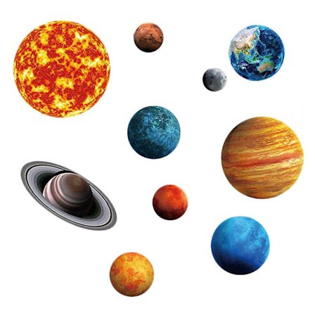 Måne Dekor Glødende Loft Dekaler Jord Klistermærker Sol Klistermærker Jupiter Klistermærker Venus Klistermærker Solsystem Klistermærker