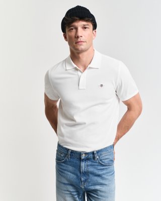 GANT - Klassisk piquéskjorte i regular fit til herre white