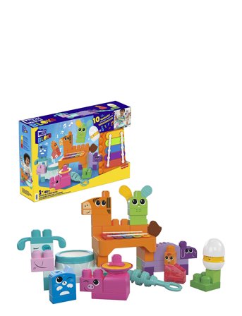 Bloks Fisher Price Musical Farm Band Sensory Block Toy For Toddler Patterned MEGA Bloks