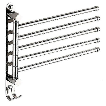 Vägghängd Svängbar Handdukshängare Rostfritt Stål Badhanddukstång Arm -Yx