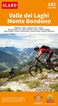 Valle dei Laghi, Alto Garda. Monte Bondone, Paganella 1:25.000 4LAND Srl