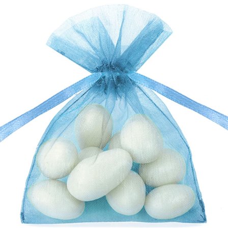 Små Organza Poser Lyseblå