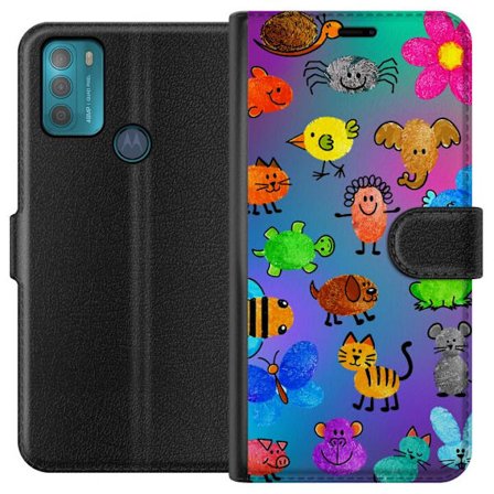 Yhteensopiva Lompakkokotelo Motorola Moto G50 Little Scribble Friends