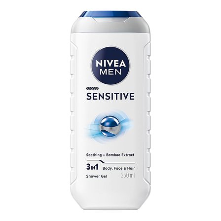 NIVEA Men Sensitive Shower 250 ml, Mænd, Kropspleje, Bad & Brus