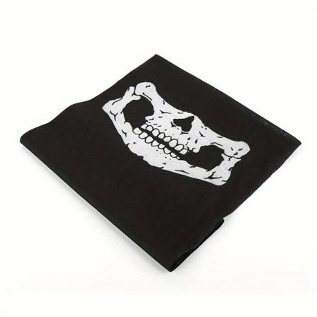 1st Multifunktionell Magic Headscarf Variety Headscarf Motorcykel Cykeltillbehör Halloween-rekvisita Dödskallemask Mjukt solskydd Dammtät White