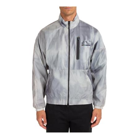 Emporio Armani EA7 men's outerwear jacket blouson hood Ventus 7 , Grijs , Heren , Maat: M