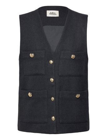 Lollys Laundry Edel Vest Ss - Black - XL