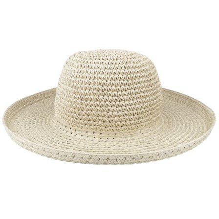 Seeberger - Beige straw Hatt - Paper Crochet Bolero Linen Straw Hat @ Hatstore