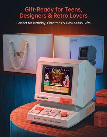 Divoom MiniToo - retro pixel Bluetooth-høyttaler