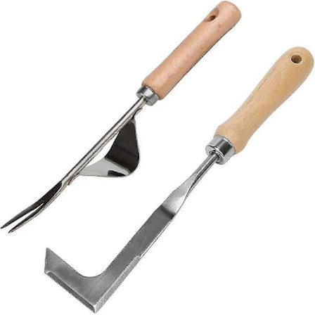 Haveredskabssæt i rustfrit stål til europæiske haver - Skraber, murske og lugejern SFZ