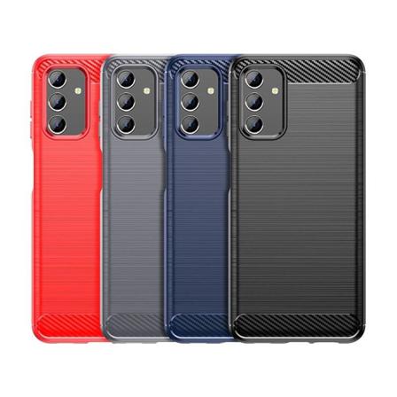SKALO Samsung A13 4G Armor Carbon Iskunkestävä TPU suojakuori - Red