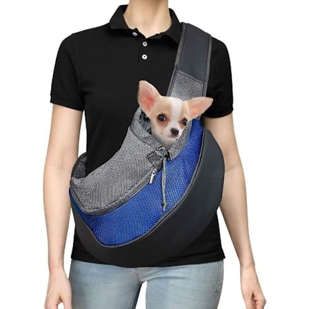 Transporttaske til hunde kat kæledyr hundetaske skuldertaske til transportør lille dyr linnedtasker (stor)