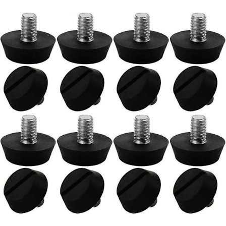 16 stk. Justerbare møbelfødder Nivelleringsglidere Base Ben Bord Stol Justerbar, M6 x 10 x 20mm