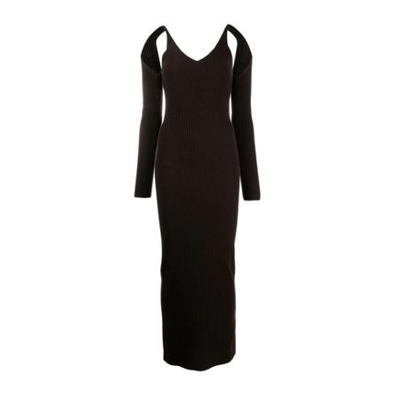 Federica Tosi Women& Clothing Klänning Fti22Ak001 brun, Dam, Dam, Storlek: XS