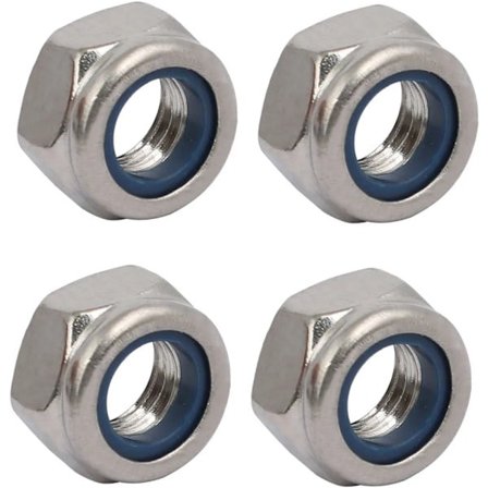 10 st Låsmutter Vänstergängad M8x1.25mm Metrisk Gänga 304