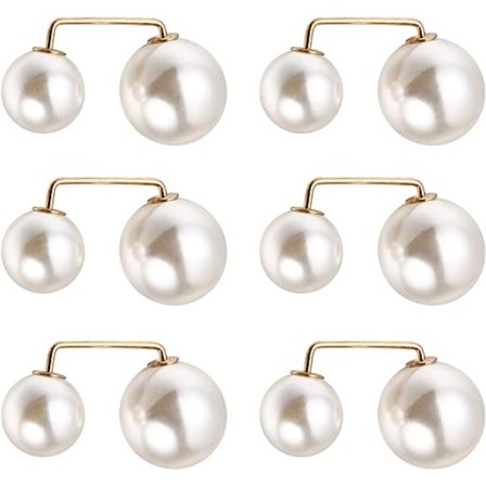 Sæt med 6 (grå) damebrocher, sikkerhedsnåle, nederdel, vintage cardigan, sweater, laval, sjal, perler, kjole, festbroche, smykker, gaver til kvinder.