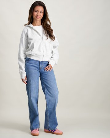 Abercrombie AFG HIGH RISE WIDE LEG JEANS Blå Jeans Tjej - Kids Brand Store