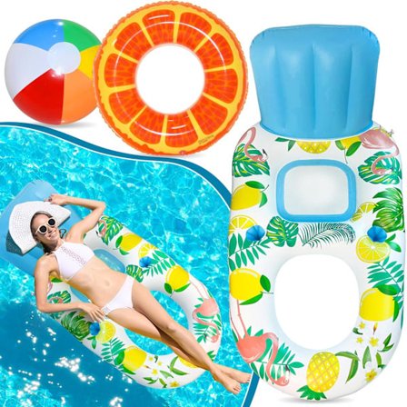 Uppblåsbar Poolmadrass, Vuxen Pool Float, Uppblåsbar Vattenhängmatta, Uppblåsbar Badring, Uppblåsbar Pool Float, Badboll, Badboll