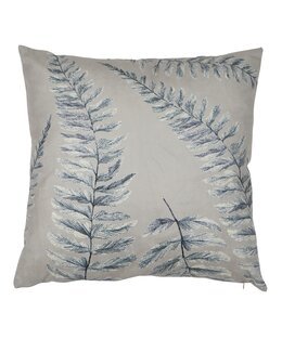 Putetrekk med trykt bladmønster 1-pk Lin