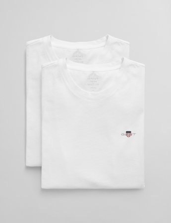 GANT C-NECK T-SHIRT 2-PACK Hvit T-skjorter Gutt - Kids Brand Store