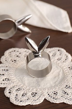 Jotex - Bunny Servettring Med 2-pack Silver FUNNY - Köp Kökstillbehör hos Jotex