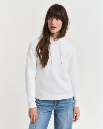 GANT Damen Tonal Hoodie (M) Weiß