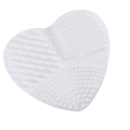 Hjerteformet silikon sminkebørsterenser for dyprens og desinfisering av kosmetiske børster for salong- eller hjemmebruk