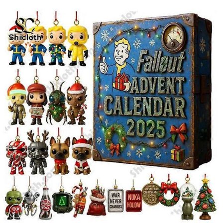 Fallout Joulukalenteri Blind Box – Akryyliset joulukuusenkoristeet ja yllätysriipukset