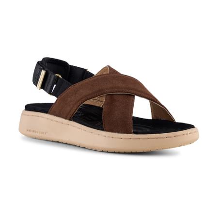 Woden Flat Sanls Brun, Dame Sandaler, Størrelse: 38 EU