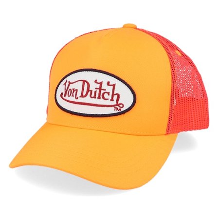 Von Dutch - Oranje trucker Cap - Oval Patch Baseball Fresh Neon Orange Trucker @ Hatstore