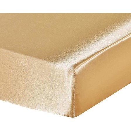 Stræklagen 90x190cm Med 30cm Mikrofiber Kant, Premium Kvalitet Sengelinned, Guld