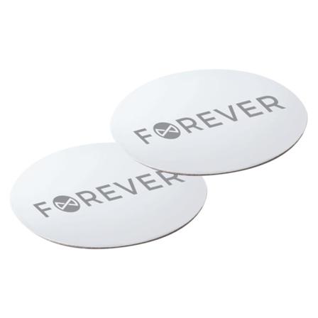 Forever 2-pack Magnet-klistermärken Till Magnetiska Tillbehör Silver