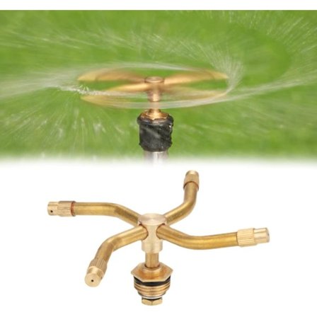 2-pak automatisk roterende messing sprinkler 360 graders rotationsvandingssystem sprinklerhoved husholdnings automatisk vandingssystem til haven,