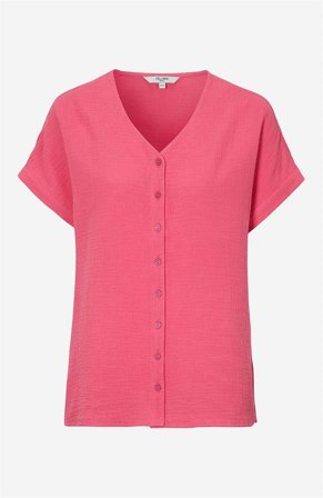 Cellbes of Sweden - Genomknäppt blus i bomullsmuslin - rosa - för damer - 34/36