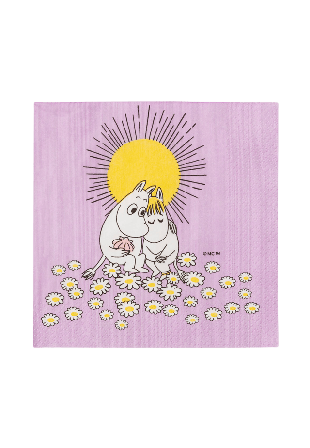 Arabia Mumin pappersservett 33cm Förälskade Servetter & servettringar Lila 33 CM